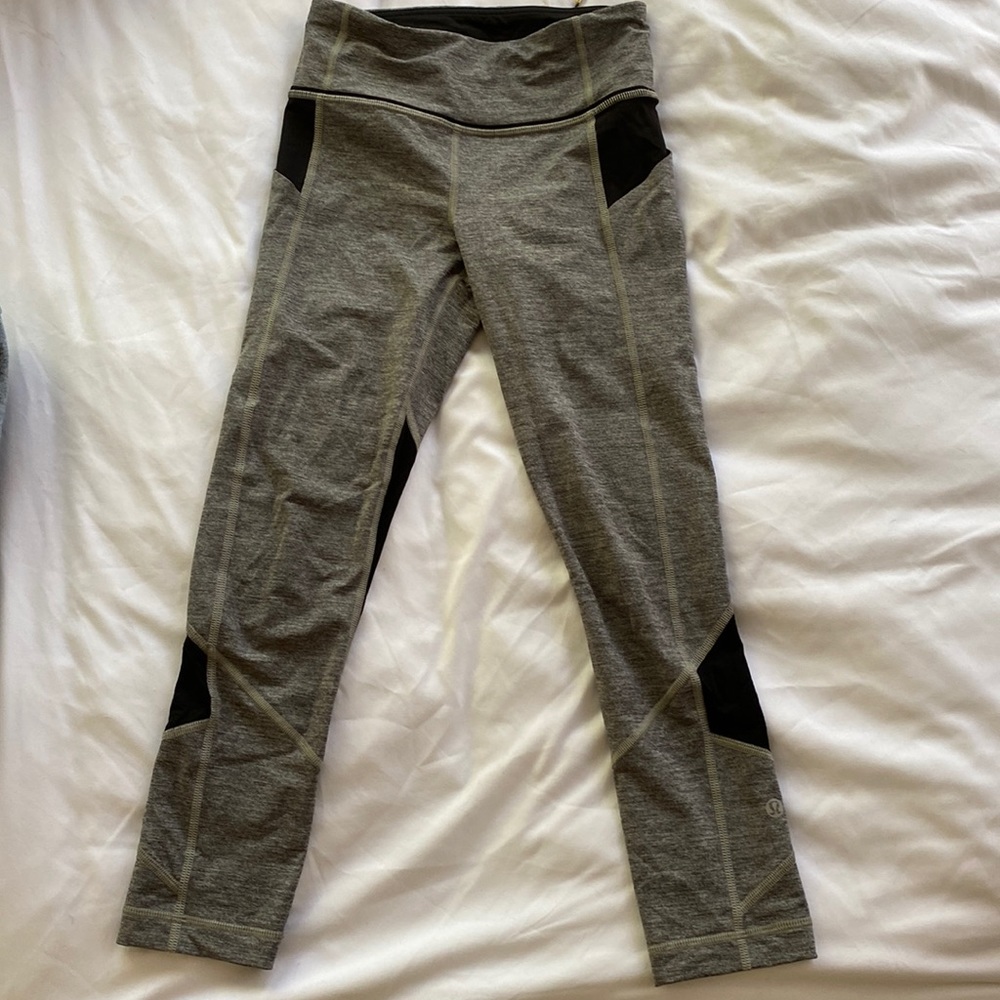 Gray and black athletic Lululemon leggings size 2
